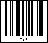 Barcode des Vornamen Eyal