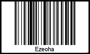Der Voname Ezeoha als Barcode und QR-Code