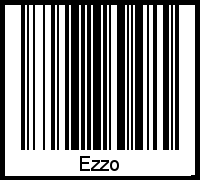 Barcode des Vornamen Ezzo