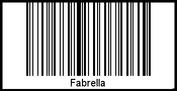 Barcode des Vornamen Fabrella