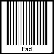 Barcode des Vornamen Fad
