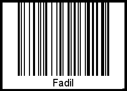 Der Voname Fadil als Barcode und QR-Code