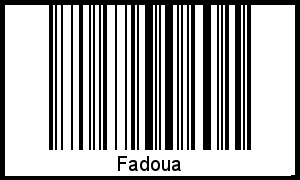 Fadoua als Barcode und QR-Code