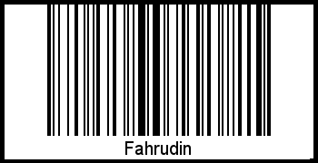Der Voname Fahrudin als Barcode und QR-Code