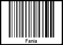 Barcode des Vornamen Fania
