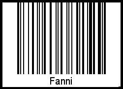 Der Voname Fanni als Barcode und QR-Code
