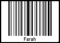 Barcode des Vornamen Farah