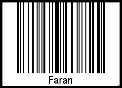 Faran als Barcode und QR-Code