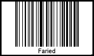 Der Voname Faried als Barcode und QR-Code