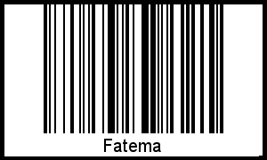 Der Voname Fatema als Barcode und QR-Code