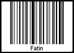 Barcode des Vornamen Fatin