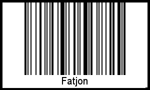 Der Voname Fatjon als Barcode und QR-Code