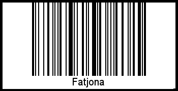 Der Voname Fatjona als Barcode und QR-Code