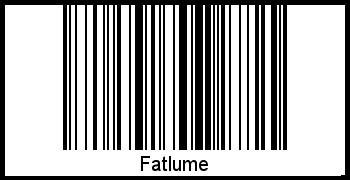 Der Voname Fatlume als Barcode und QR-Code