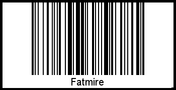 Der Voname Fatmire als Barcode und QR-Code