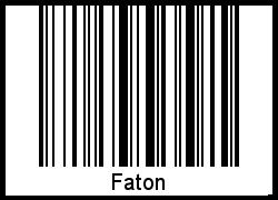 Interpretation von Faton als Barcode