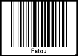 Der Voname Fatou als Barcode und QR-Code