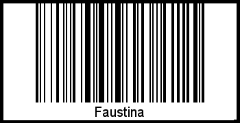 Faustina als Barcode und QR-Code