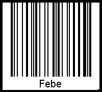 Barcode des Vornamen Febe