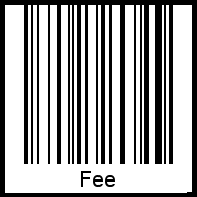 Der Voname Fee als Barcode und QR-Code