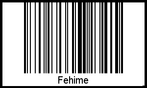 Barcode des Vornamen Fehime