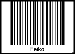 Der Voname Feiko als Barcode und QR-Code