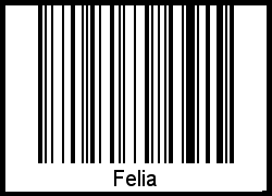 Felia als Barcode und QR-Code