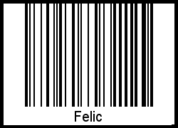 Felic als Barcode und QR-Code