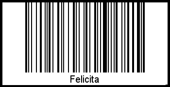 Barcode des Vornamen Felicita