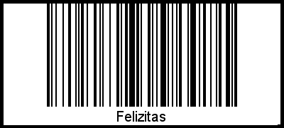 Interpretation von Felizitas als Barcode