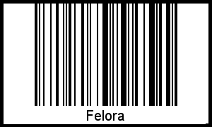 Barcode des Vornamen Felora