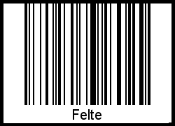 Interpretation von Felte als Barcode