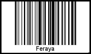 Barcode des Vornamen Feraya