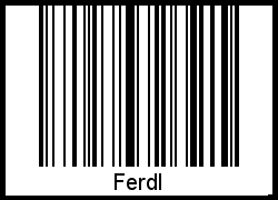 Interpretation von Ferdl als Barcode