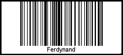 Der Voname Ferdynand als Barcode und QR-Code