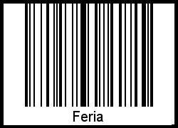 Der Voname Feria als Barcode und QR-Code