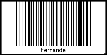 Der Voname Fernande als Barcode und QR-Code