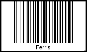 Der Voname Ferris als Barcode und QR-Code