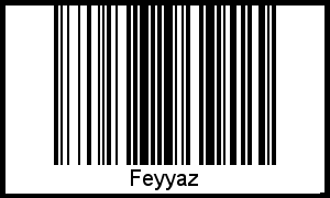 Der Voname Feyyaz als Barcode und QR-Code