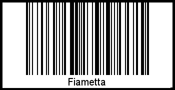 Fiametta als Barcode und QR-Code