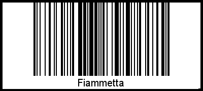 Der Voname Fiammetta als Barcode und QR-Code