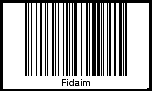 Der Voname Fidaim als Barcode und QR-Code