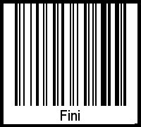 Interpretation von Fini als Barcode