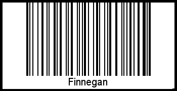 Der Voname Finnegan als Barcode und QR-Code