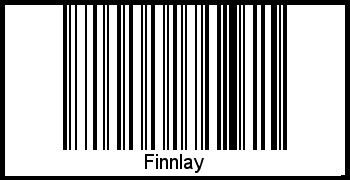 Der Voname Finnlay als Barcode und QR-Code