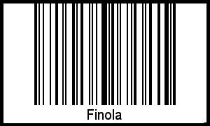 Der Voname Finola als Barcode und QR-Code