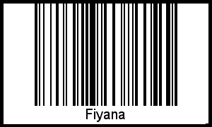 Barcode des Vornamen Fiyana