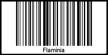 Der Voname Flaminia als Barcode und QR-Code