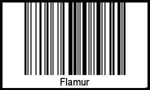 Interpretation von Flamur als Barcode