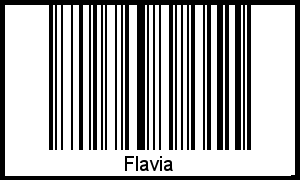 Der Voname Flavia als Barcode und QR-Code